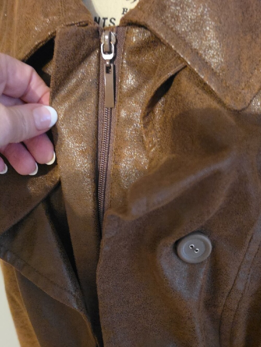 Women's INC International Concepts Brown Ruffle-Front Blazer Size 2X - Picture 4 of 8